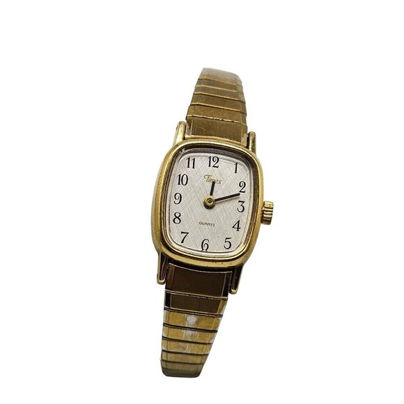 Timex Womens Quartz Gold-Tone Watch With Stretch Band - Picture 1 of 4
